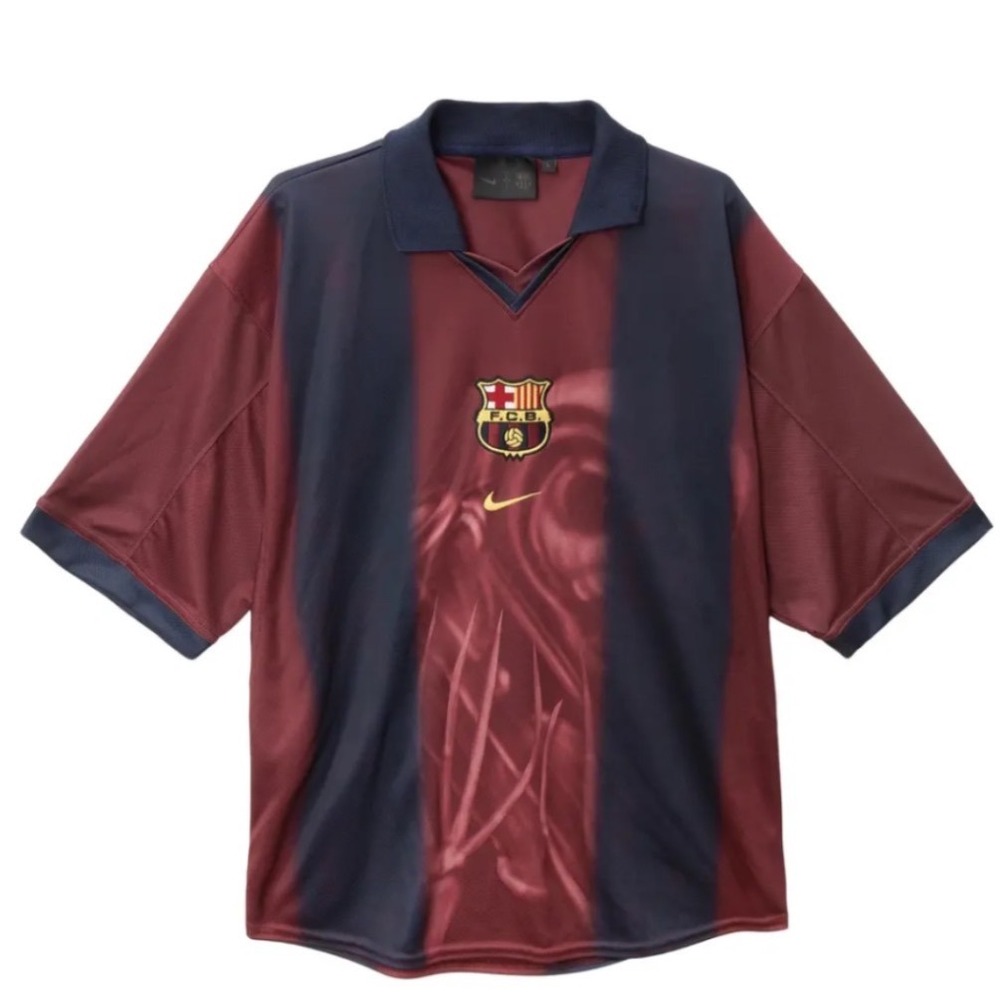 Nike Cactus Jack FC Barcelona Skeleton Retro Jersey Maroon Medium New With Tags